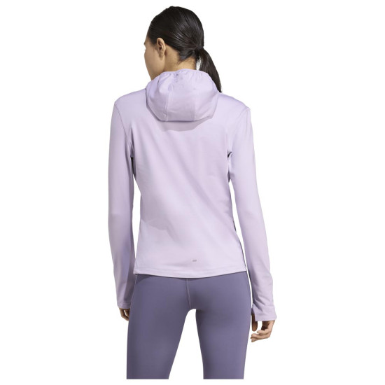 Adidas Γυναικεία μακρυμάνικη μπλούζα Own the Run Winterized Hooded Half-Zip